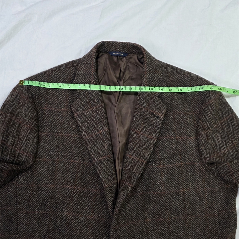 Brooks Brothers 1818 HARRIS TWEED Wool Madison Fit Multi Plaid Sports Coat. 45L - Picture 12 of 14